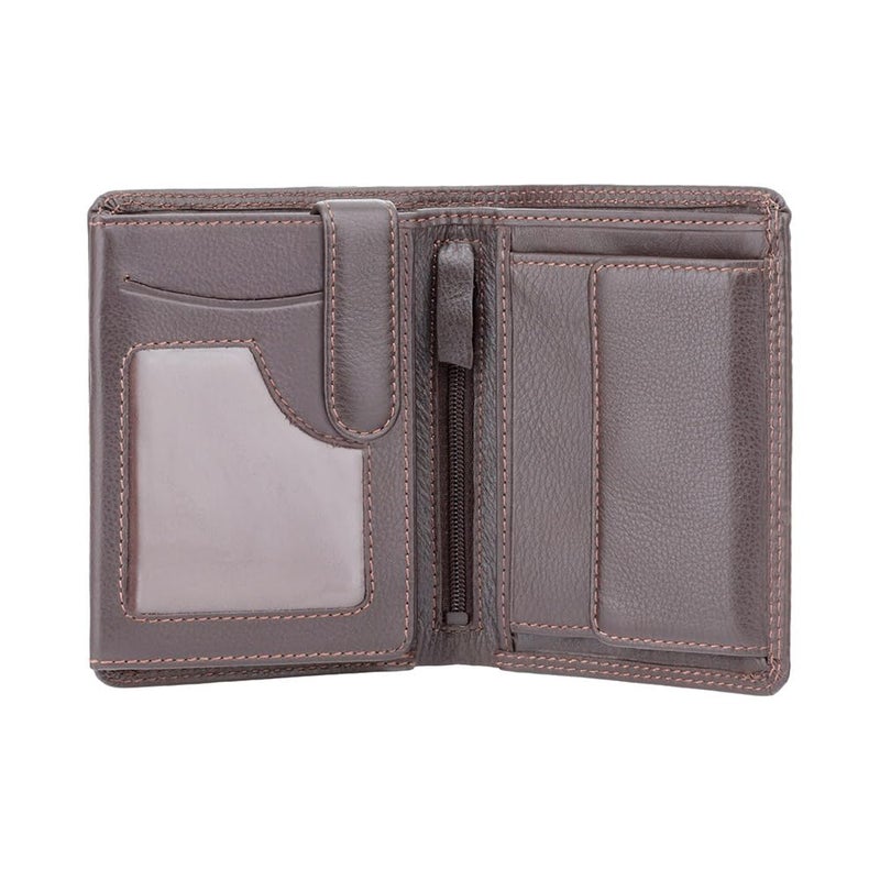 Visconti Heritage-11 Soft Thin Leather Quad Fold Wallets (Brown) - Image 1